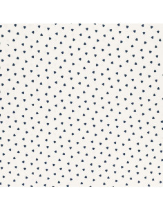 Fantasie-Baumwollpopeline-Stoff - Indigo Herz 2