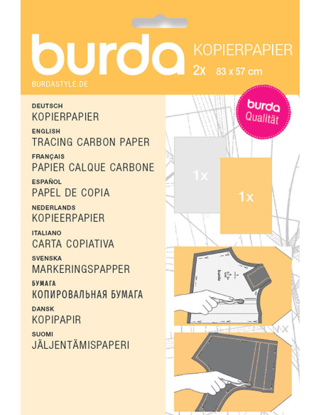 Burda Kohlepauspapier - Gelb und Weiß