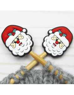 Maschenstopper für Stricknadeln - Weihnachtsmann
