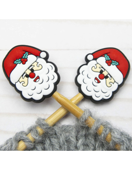 Maschenstopper für Stricknadeln - Weihnachtsmann