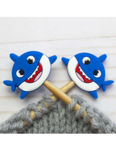 Maschenstopper für Stricknadeln - Hai