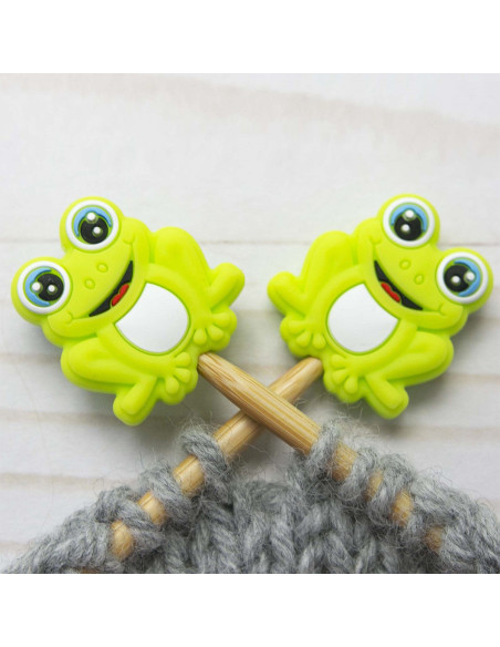 Maschenstopper für Stricknadeln - Frosch