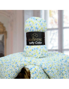 Mehrfarbiger Chenille-Garn Softy Color Wollbiene