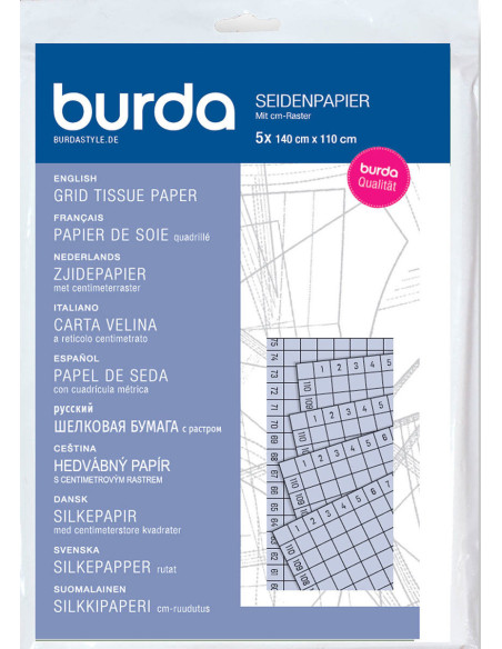 Burda kariertes Seidenpapier