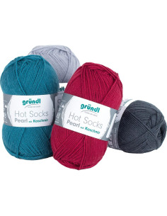Hot Socks Pearl einfarbige Sockenwolle Gründl