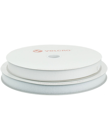 VELCRO® Marke zum Nähen weiß 25 mm breit Rolle von 25 Metern
