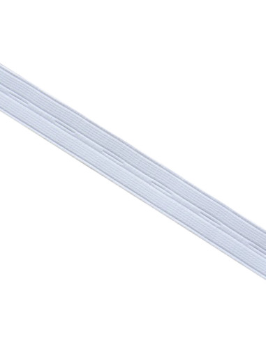 Knopfloch-Gummiband Nylon - Weiß