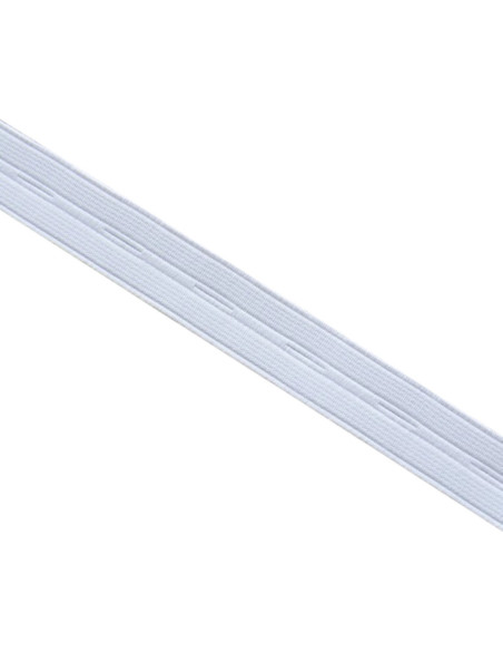Knopfloch-Gummiband Nylon - Weiß
