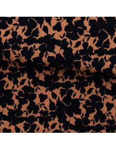 Fantasie Viskosestoff - Oinette beige und schwarz
