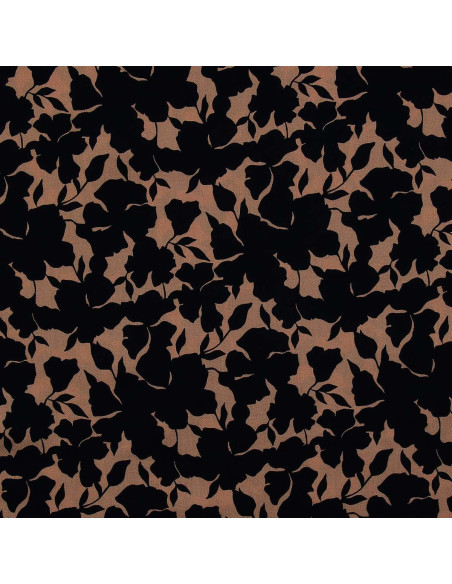 Fantasie Viskosestoff - Oinette beige und schwarz