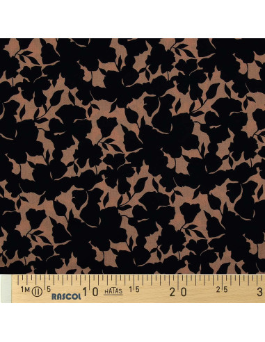 Fantasie Viskosestoff - Oinette beige und schwarz