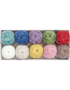 Set mit 10 Knäuel Ricorumi Nilli Nilli Rainbow Garn 2