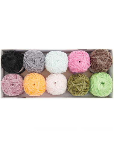 Set mit 10 Knäuel Ricorumi Nilli Nilli Fashion Garn