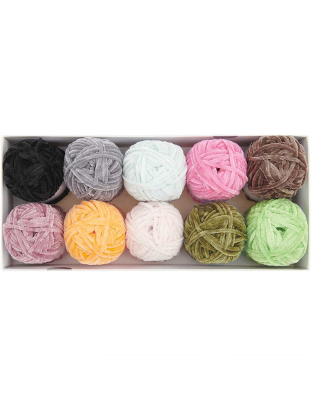 Set mit 10 Knäuel Ricorumi Nilli Nilli Fashion Garn