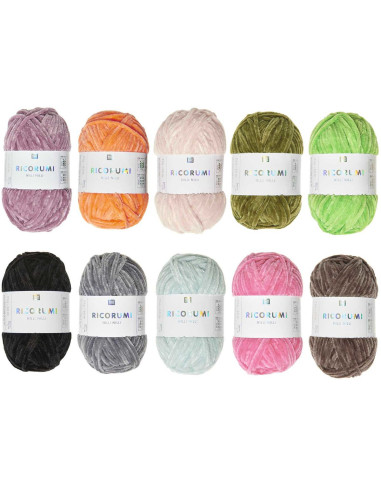 Set mit 10 Knäuel Ricorumi Nilli Nilli Fashion Garn