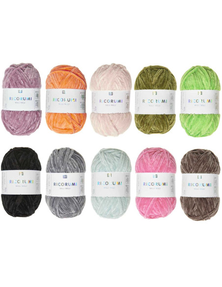 Set mit 10 Knäuel Ricorumi Nilli Nilli Fashion Garn