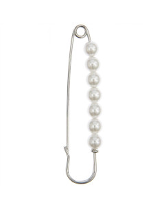 Kiltnadel 76 mm - Silber mit Perlen 2