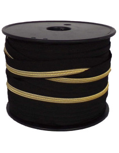 Nylon-Reißverschluss 5 mm Lurex - Schwarz und Gold