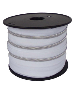Nylon-Reißverschluss 5 mm Lurex - Weiß und Silber