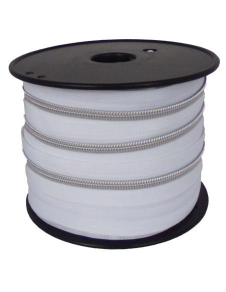 Nylon-Reißverschluss 5 mm Lurex - Weiß und Silber