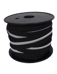 Nylon-Reißverschluss 5 mm Lurex - Schwarz und Silber