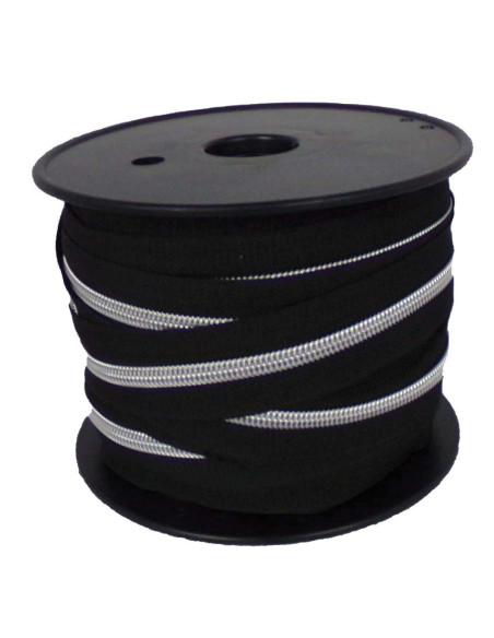Nylon-Reißverschluss 5 mm Lurex - Schwarz und Silber