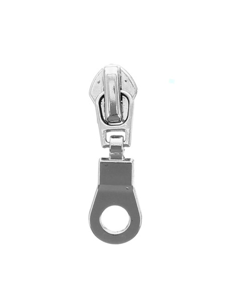 Schieber für Nylon-Reißverschluss 5 mm - Silber