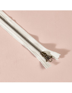 Metallreißverschluss Off-White 30 cm - Atelier Brunette
