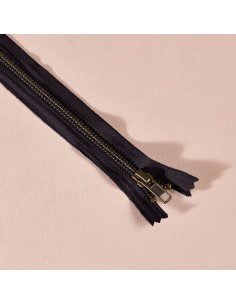 Metallreißverschluss Schwarz 30 cm - Atelier Brunette