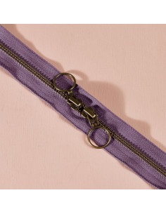 Doppelter Messingreißverschluss Divine Parma 60 cm - Atelier Brunette