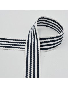 Gestreifter Gurt für Tasche - Marineblau