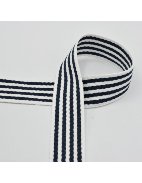 Gestreifter Gurt für Tasche - Marineblau