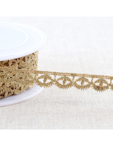 Metallische Guipure Auge - Gold