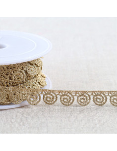 Metallische Guipure-Spirale - Gold