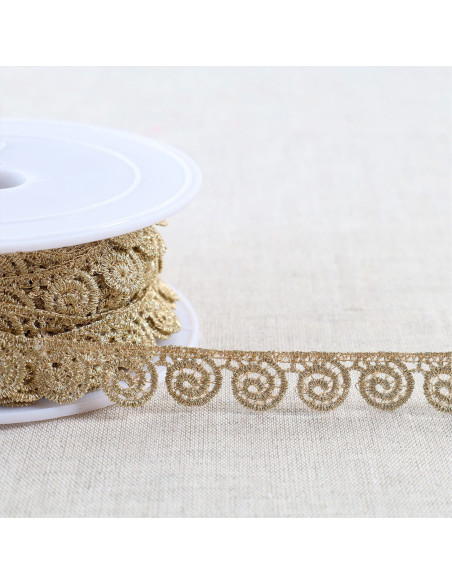 Metallische Guipure-Spirale - Gold