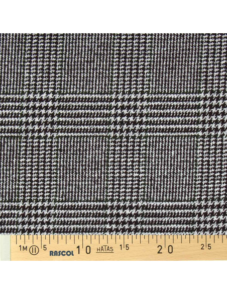 Fantasie-Wollstoff für Mantel - Hahnentritt in Braun und Khaki