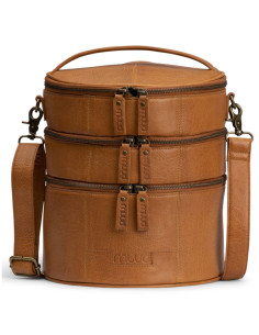 Ledertasche für Strickzubehör Muud Bturn - Whisky 2