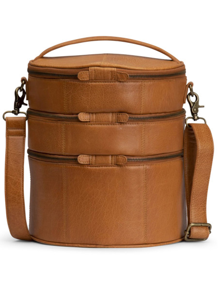 Ledertasche für Strickzubehör Muud Bturn - Whisky