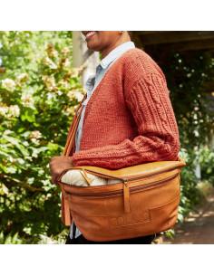 Muud Vegas XL Gürteltasche aus Leder - Whisky