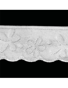 Elastische Unterwäsche im Stil von Spitzen mit stilisierten Blumen in Weiß 2
