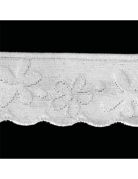 Elastische Unterwäsche im Stil von Spitzen mit stilisierten Blumen in Weiß