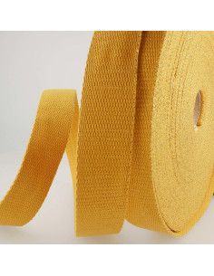 Lurex-Taschengurt - Senf und Gold