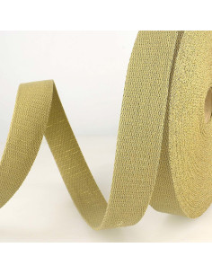 Lurex-Taschengurt - Leinen und Gold