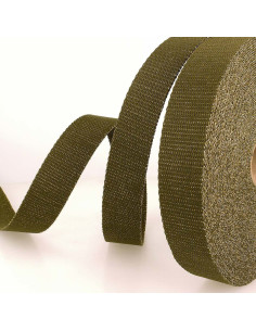 Lurex-Taschengurt - Khaki und Gold