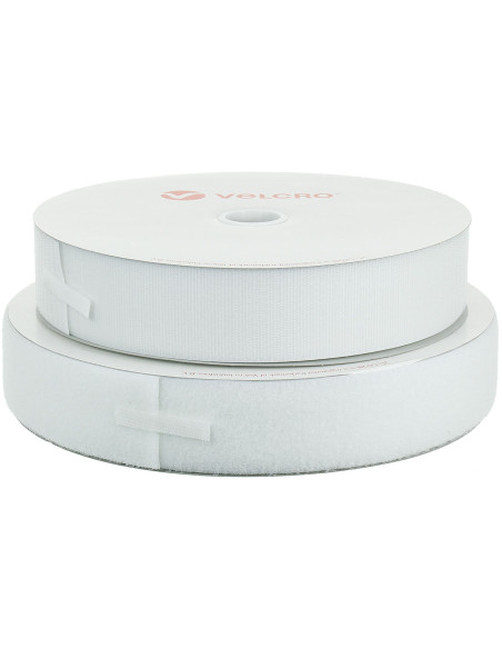 VELCRO® Marken-Klettverschluss weiß 50 mm breit Rolle mit 25 Metern
