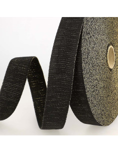 Lurex-Taschengurt - Schwarz und Gold