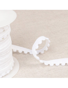 Elastische Pompons - Weiß