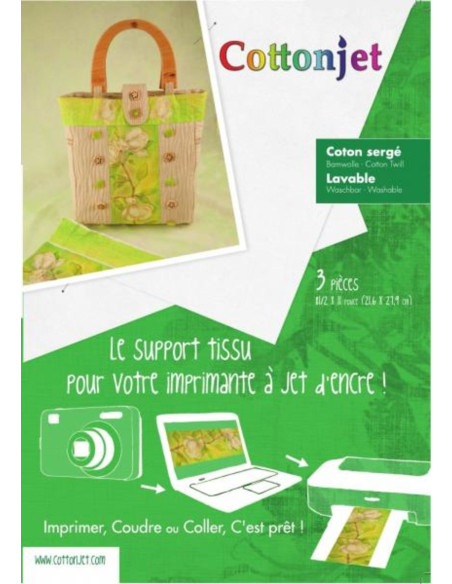 3 Blätter Cottonjet aus Nähbaumwollköper