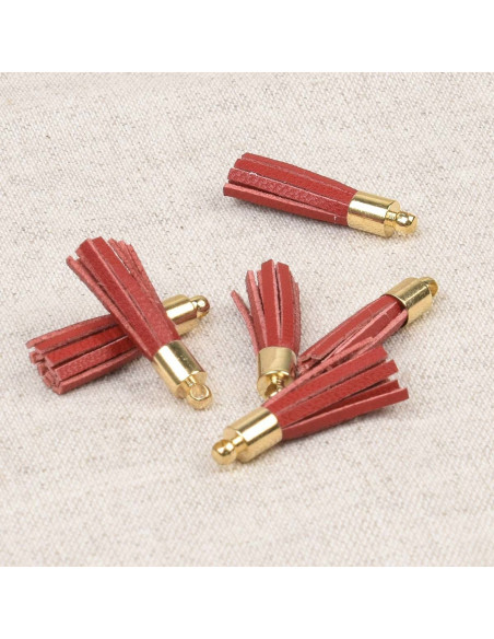 Set mit 6 Mini-Pompons - Rot