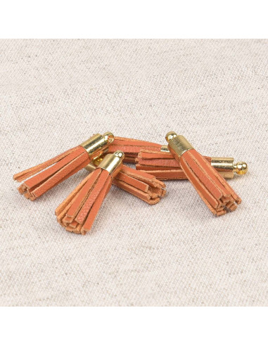 Set mit 6 Mini-Pompons - Orange